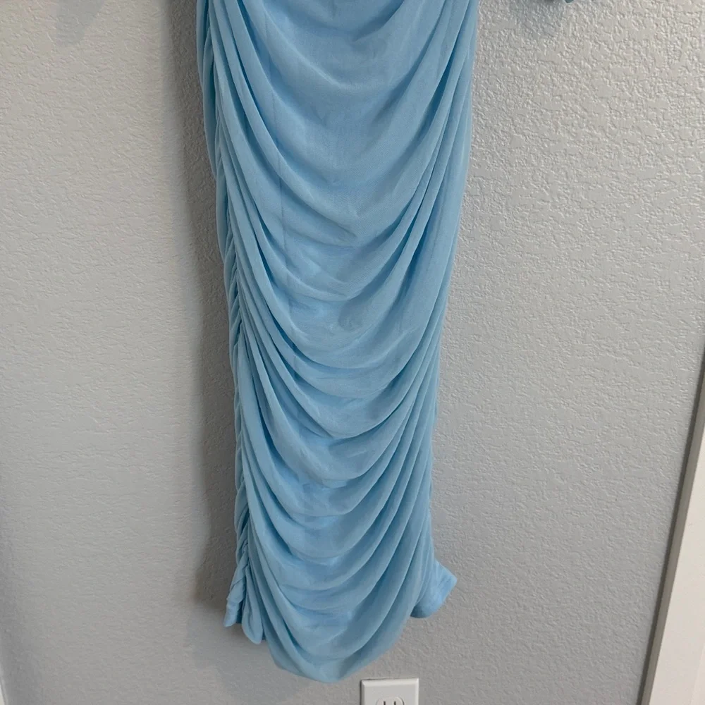 PrettyGarden Long Sleeve light Blue Maxi Dress - Picture 4 of 8